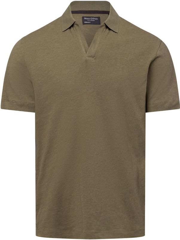 Marc O'Polo regular fit polo, heren poloshirt korte mouw, olijfgroen