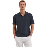 Marc O'Polo - Regular Fit Polo - Poloshirt - Donkerblauw - Korte Mouw