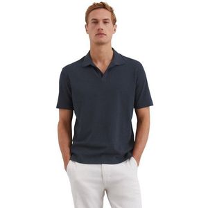 Marc O'Polo - Regular Fit Polo - Poloshirt - Donkerblauw - Korte Mouw