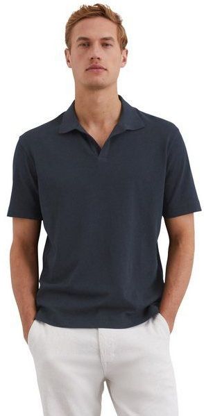 Marc O'Polo Poloshirt Riva Linen Blend Navy - Größe M