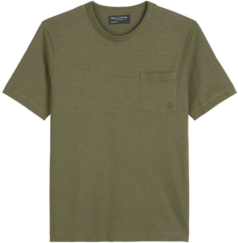 Marc O'Polo - T-shirt - Effen - Katoen - Regular Fit - Ronde Hals