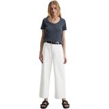 Marc O'Polo - Shirt - Antraciet - V-hals - Kwartmouw