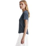 Marc O'Polo - Shirt - Antraciet - V-hals - Kwartmouw