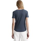Marc O'Polo - Shirt - Antraciet - V-hals - Kwartmouw