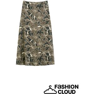 Marc O'Polo - A-lijnrok - Lichtbeige - Bloemenprint - Lang/maxi