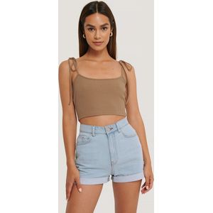 NA-KD Denim Vrouwen Jeans - Blue