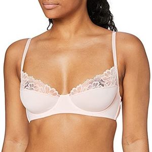 NA-KD Dames Romantic Lace Edge Cup Bra Balconette-beha, lichtroze, 80B