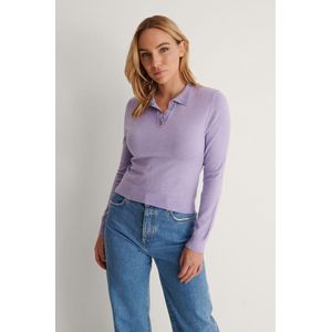 NA-KD Buttoned Detail Trui - Paars - Katoen