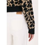 NA-KD - Wide Leg Raw Hem - Jeans - Gebroken Wit - Denim