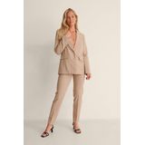 Msch Copenhagen - Slit Blazer - Beige - Dames