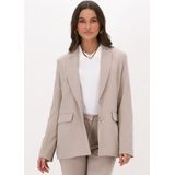 Msch Copenhagen - Slit Blazer - Beige - Dames