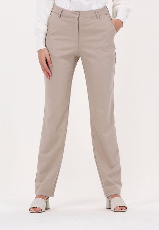 NA-KD - Slim Fit - Broek - Donker Beige - Hoge Taille