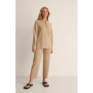na-kd - Gebreide Trui - Donkerbeige - Oversize - Dames