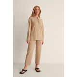 na-kd - Gebreide Trui - Donkerbeige - Oversize - Dames