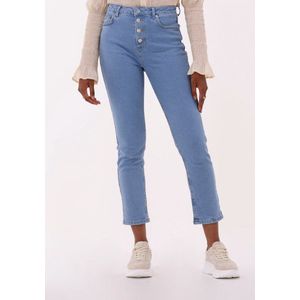 NA-KD Button Up Skinny Jeans Jeans Dames - Broek - Blauw