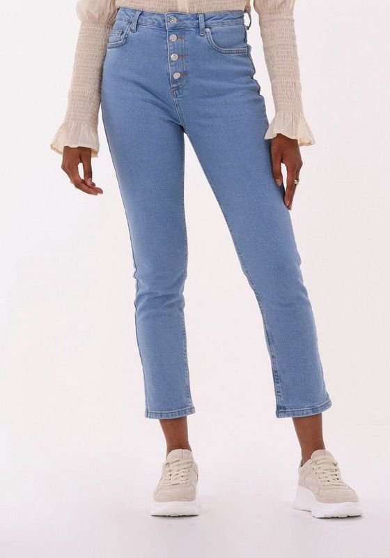 NA-KD Button Up Skinny Jeans Jeans Dames - Broek - Blauw