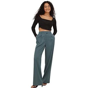 NA-KD Vierkante hals korset mesh top, zwart, XX-Small