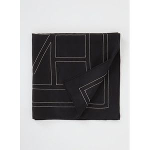 TOTEME Sjaal van zijde met logo 60 x 60 cm