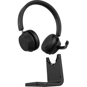 Voxicon - Vx-P80-B - Bluetooth-headset - Zwart - Met Teams-ondersteuning en Oplaadstation USB Type-C