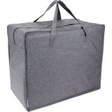 BIGSO BOX OF SWEDEN Opbergtas – grote draagtas voor dekens, beddengoed, winterspullen enz. – praktische tas met versterkte handgrepen en ritssluiting – beige, XL