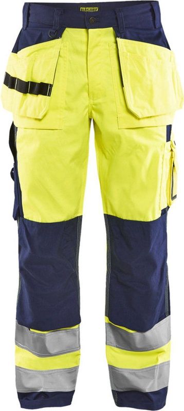 BLAKLÄDER® unisex Warnschutzhose HIGH-VIS "1533" gelb, marine Größe 98