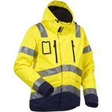 Blåkläder 4837-1977 Jack. Ongevoerd High Vis High Vis Geel/Marineblauw maat XXL