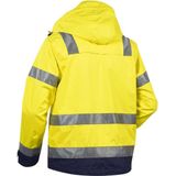 Blåkläder 4837-1977 Jack. Ongevoerd High Vis High Vis Geel/Marineblauw maat XXL