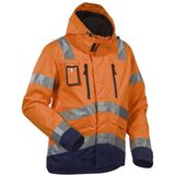 Blåkläder 4837-1977 Jack. Ongevoerd High Vis High Vis Oranje/Marineblauw maat XXL