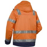 Blåkläder 4837-1977 Jack. Ongevoerd High Vis High Vis Oranje/Marineblauw maat XXL