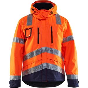 Blåkläder 4837-1977 Jack. Ongevoerd High Vis High Vis Oranje/Marineblauw maat XXL