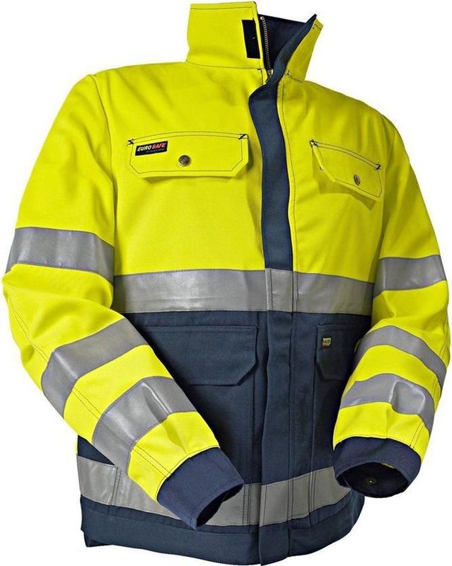 Blåkläder - 4023-1804 Jack - High Vis - Geel/Marineblauw - Ongevoerd