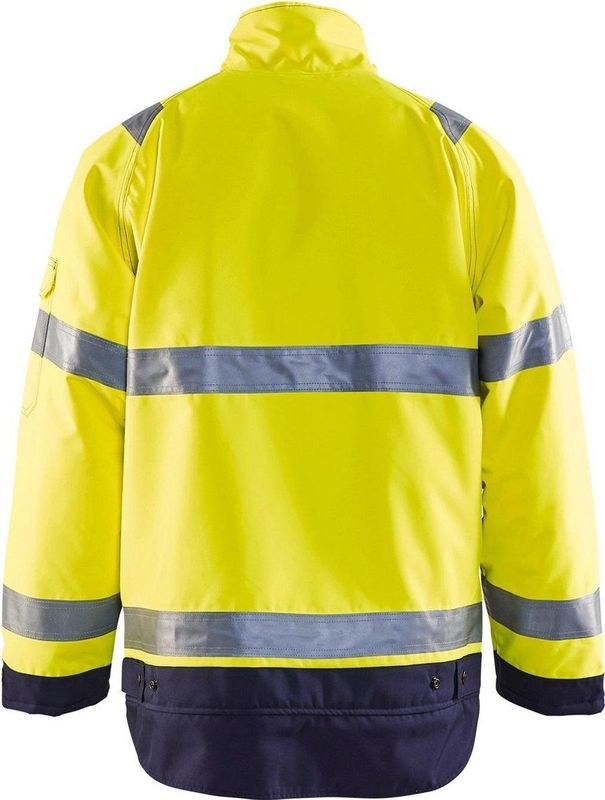 Winterjas High Vis 4827 - geel/marineblauw