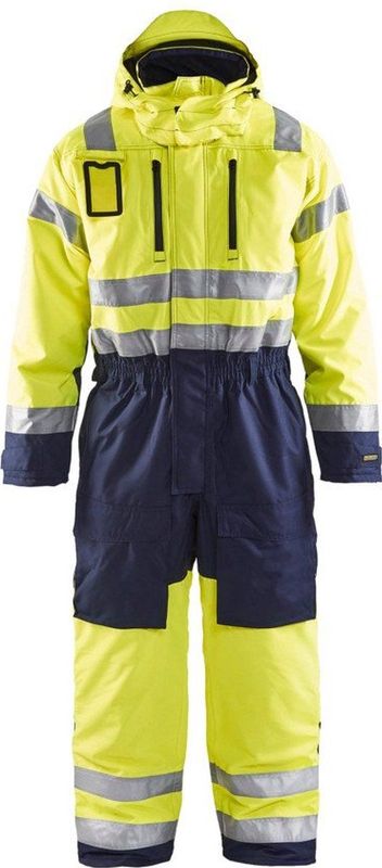 Blåkläder - 6763-1977 - Winteroverall - High Vis Geel/Marineblauw - Wind- en Waterdicht