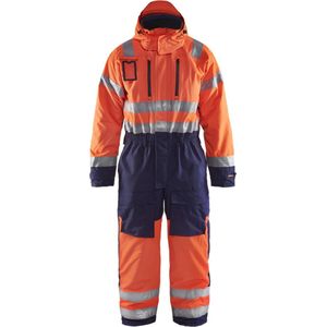 Blåkläder - 6763-1977 Winteroverall - High Vis - Oranje/Marineblauw - Wind- en Waterdicht