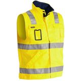 Blaklader Werkvest. Ongevoerd High Vis 8505-1804 - High Vis Geel/Marineblauw