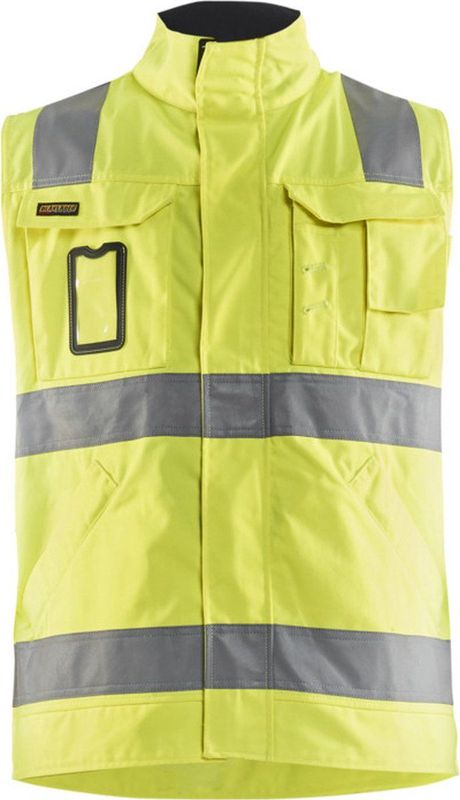 Blaklader Werkvest. Ongevoerd High Vis 8505-1804 - High Vis Geel/Marineblauw