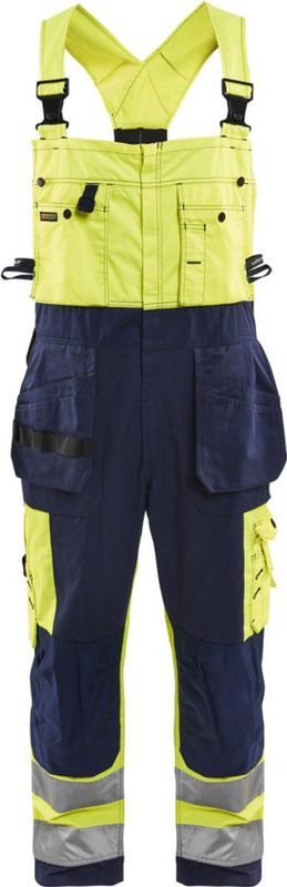 Blaklader Bretelbroek High Vis 2603-1860 - High Vis Geel/Marineblauw