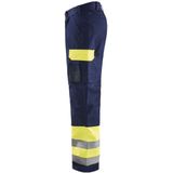 Blaklader 1584 Werkbroek High Vis Geel/Marineblauw