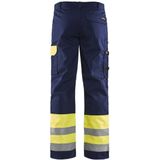 Blaklader 1584 Werkbroek High Vis Geel/Marineblauw