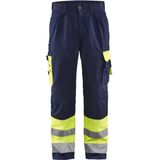 Blaklader 1584 Werkbroek High Vis Geel/Marineblauw