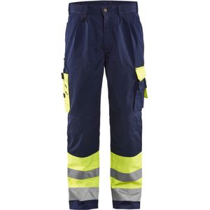 Blaklader 1584 Werkbroek High Vis Geel/Marineblauw