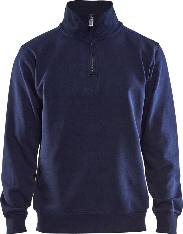 Blåkläder - 3365-1048 Sweatshirt - Marineblauw - Jersey - Kraag met Rits