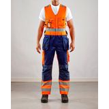 Blåkläder - Amerikaanse Overall - High-Vis Oranje/Marineblauw - CORDURA Kniezakken