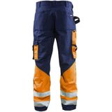 Blåkläder - Werkbroek - High-Vis - Marineblauw/Oranje - CORDURA-versterking
