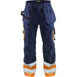 Blåkläder - Werkbroek - High-Vis - Marineblauw/Oranje - CORDURA-versterking