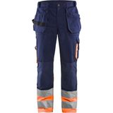 Blåkläder - Werkbroek - High-Vis - Marineblauw/Oranje - CORDURA-versterking