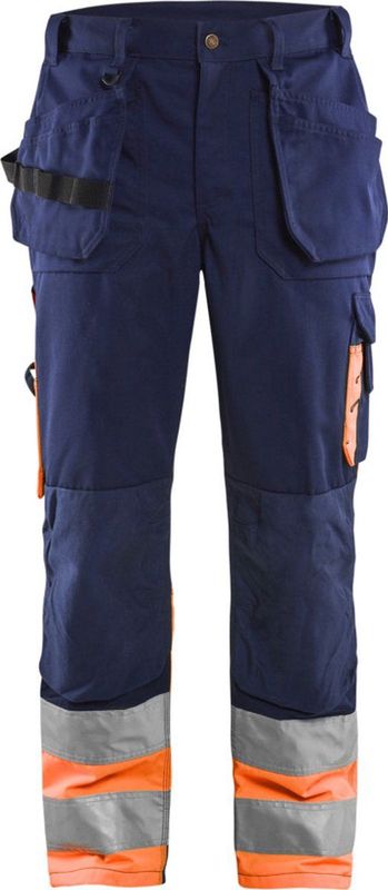 Blåkläder - Werkbroek - High-Vis - Marineblauw/Oranje - CORDURA-versterking