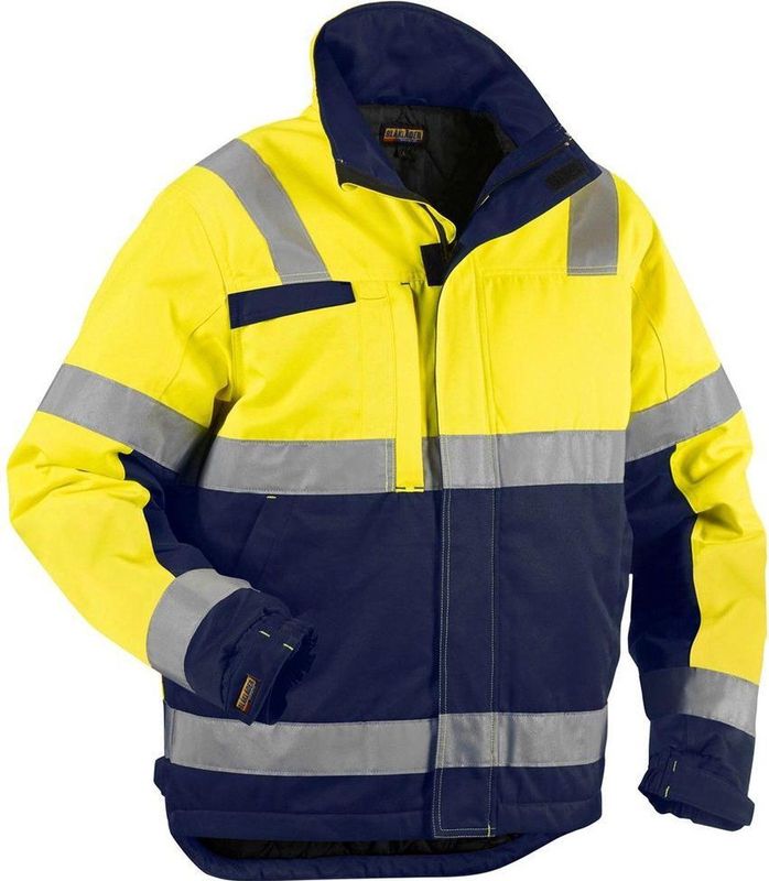 Blåkläder - 4862-1811 - Winterjas - High Vis Geel/Marineblauw - Water- en Vuilafstotend