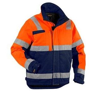 BLAKLÄDER® Herren Warnjacke Winter 4862 orange, schwarz Größe M