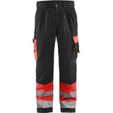 Blaklader Werkbroek High Vis 1584-1860 - High Vis Rood/Zwart